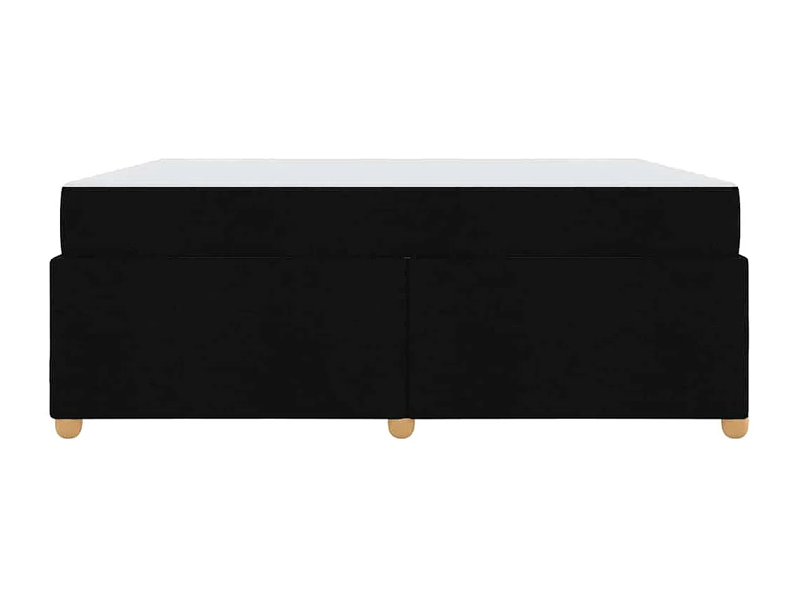 Cadre de lit avec matelas Noir 180 x 200 cm tissu