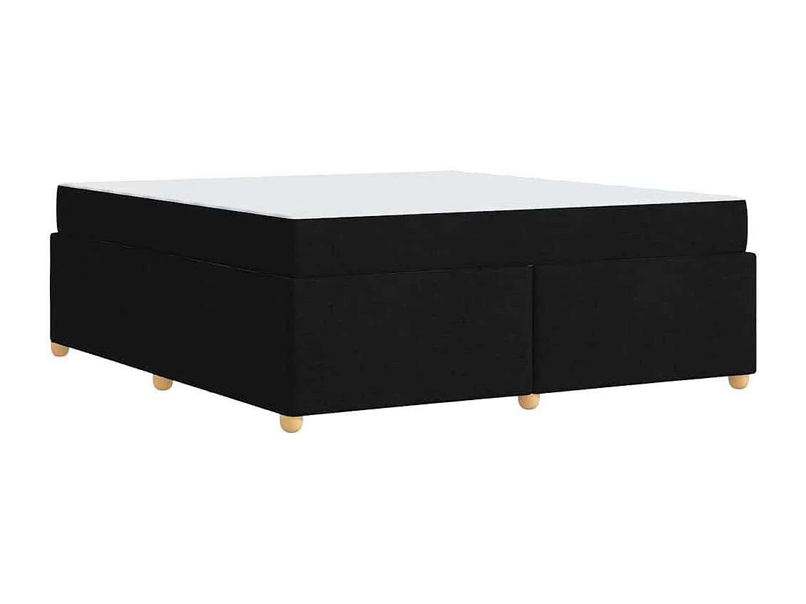Cadre de lit avec matelas Noir 180 x 200 cm tissu