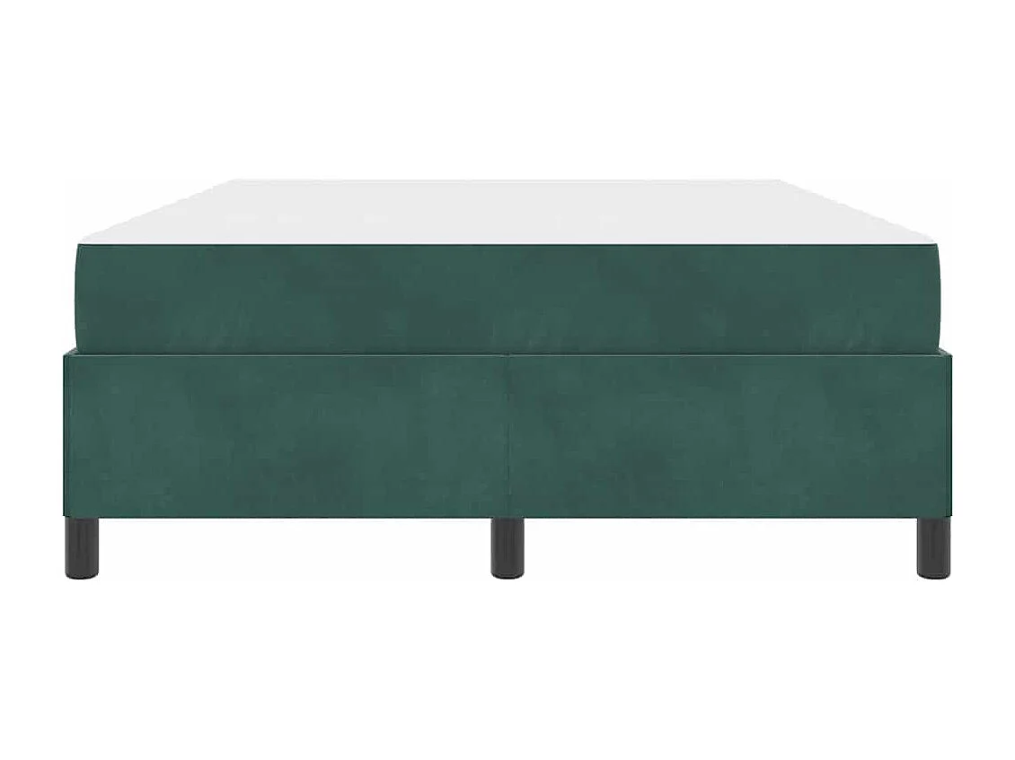 Cadre de lit Vert foncé, blanc et vert 140 x 190 cm Velours