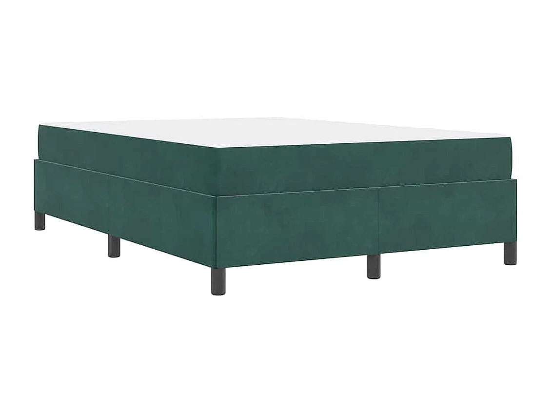 Bedframe Donkergroen, Wit en Groen 140 x 190 cm Fluweel