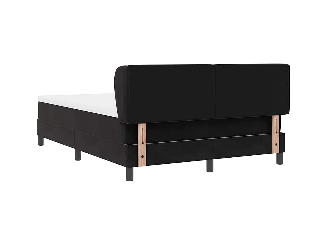 Cadre de lit avec matelas gris foncé 80x200 cm en velours