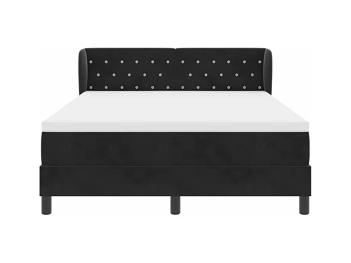 Cadre de lit avec matelas gris foncé 80x200 cm en velours