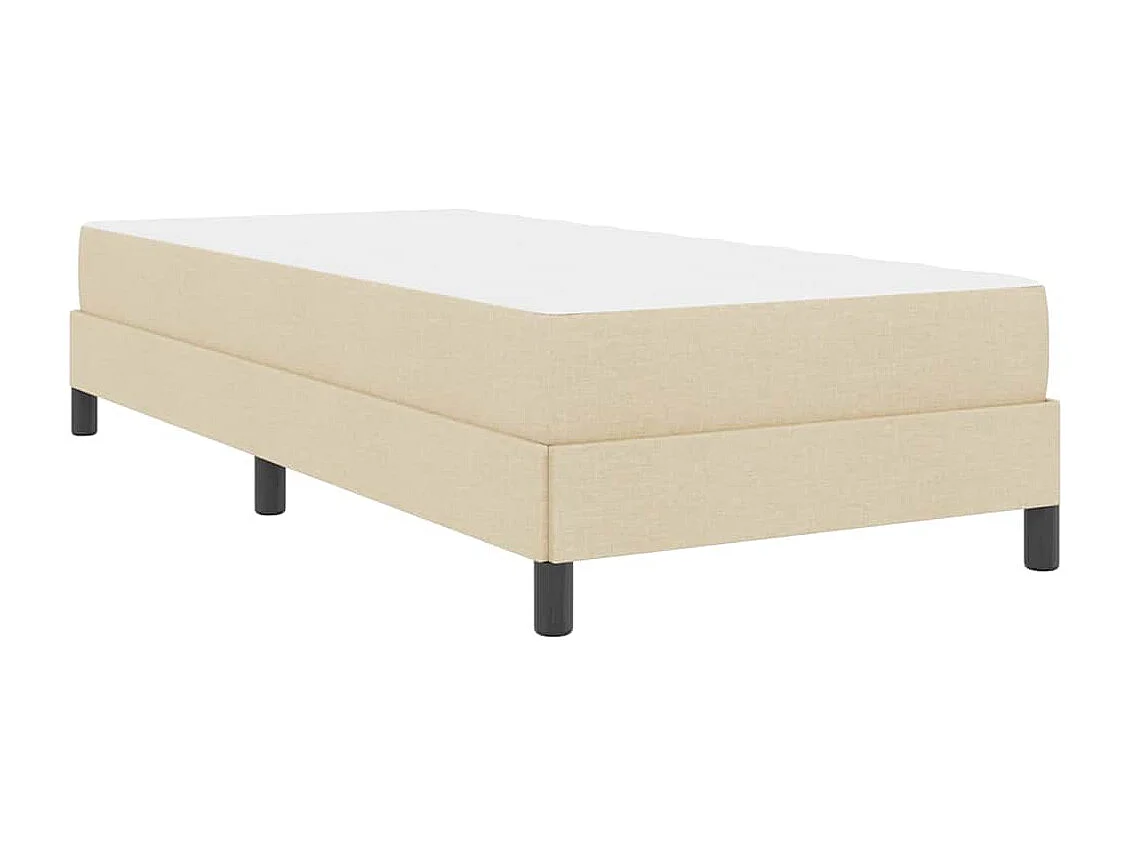 Cama Box com colchão Creme 90 x 200 cm tecido