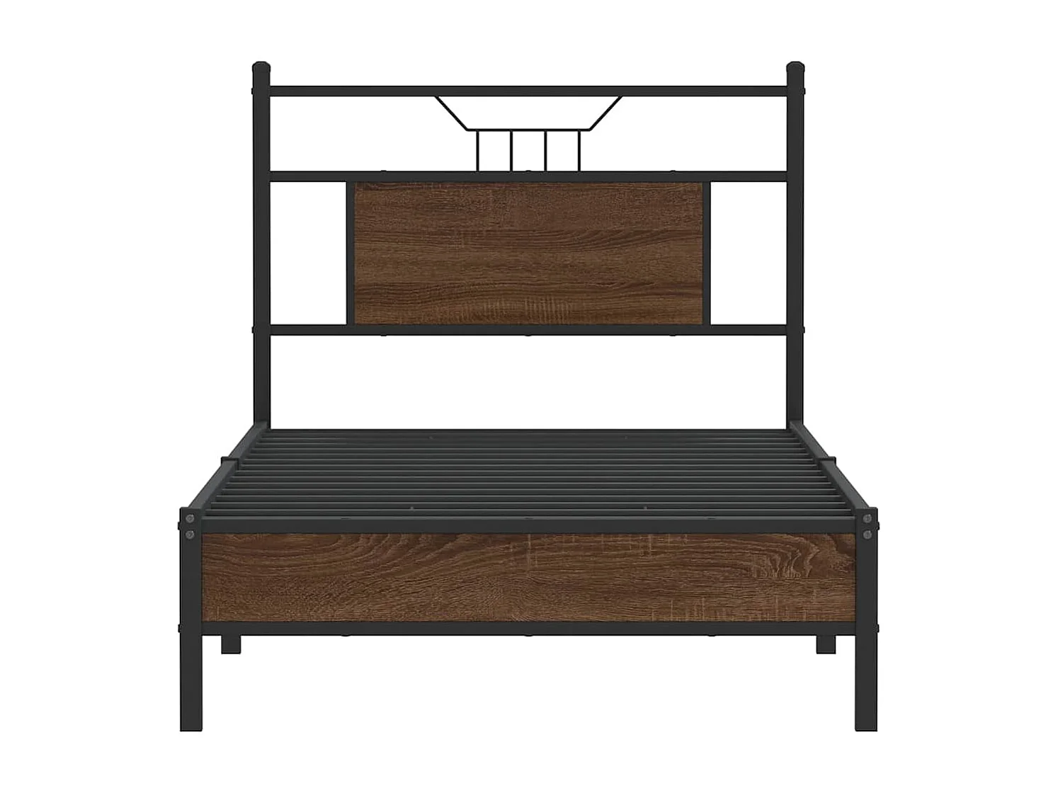 Cadre de lit sans matelas chêne marron 80x200cm bois ingénierie