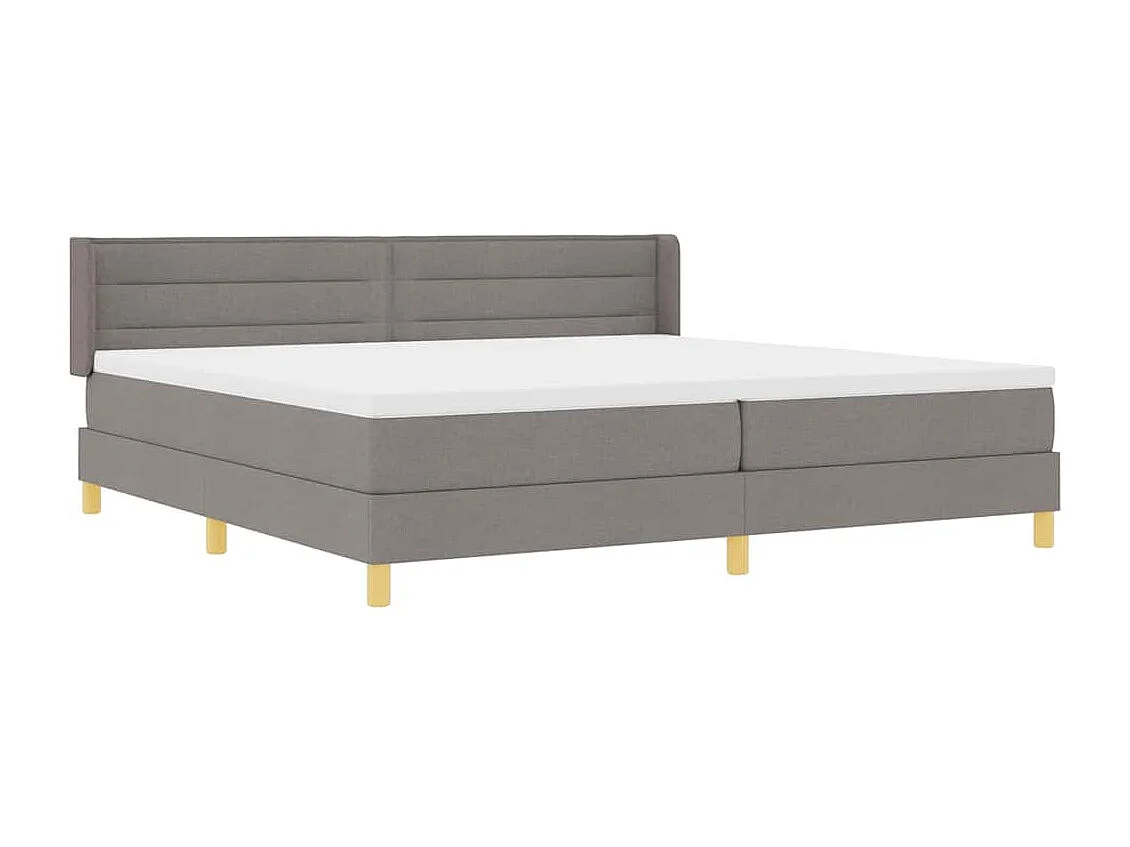 Cama con Somier con colchón Taupé 200 x 200 cm tela