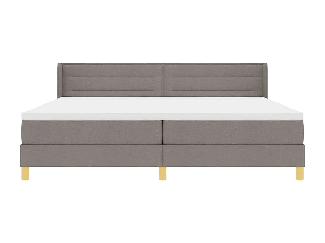 Cama con Somier con colchón Taupé 200 x 200 cm tela
