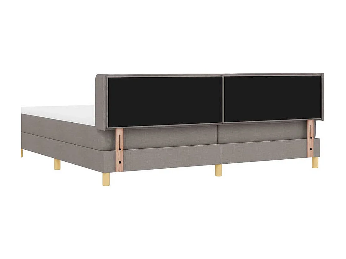 Cama con Somier con colchón Taupé 200 x 200 cm tela