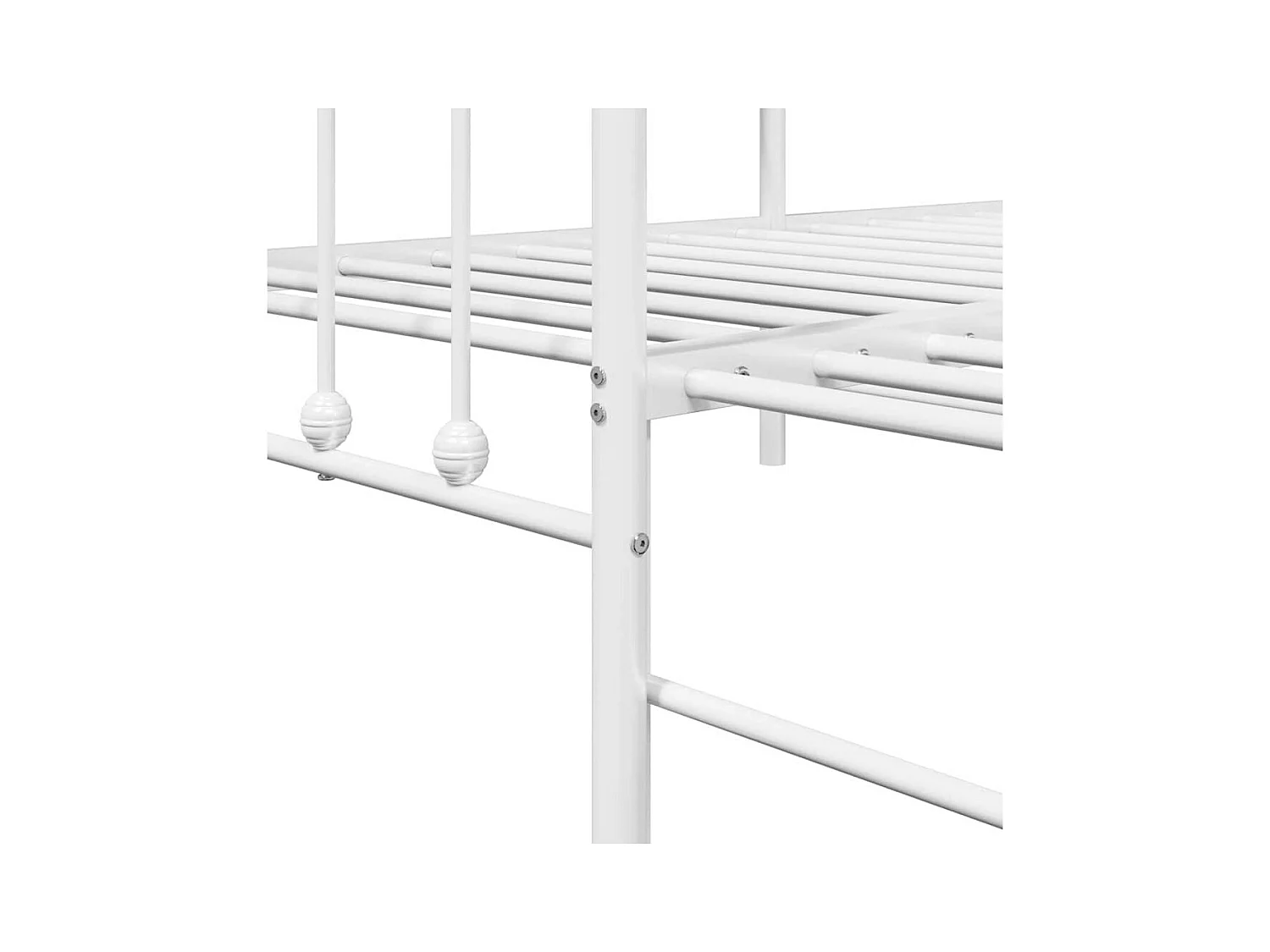 Cadre de lit de jour avec tête de lit Blanc 80 x 200 cm Acier