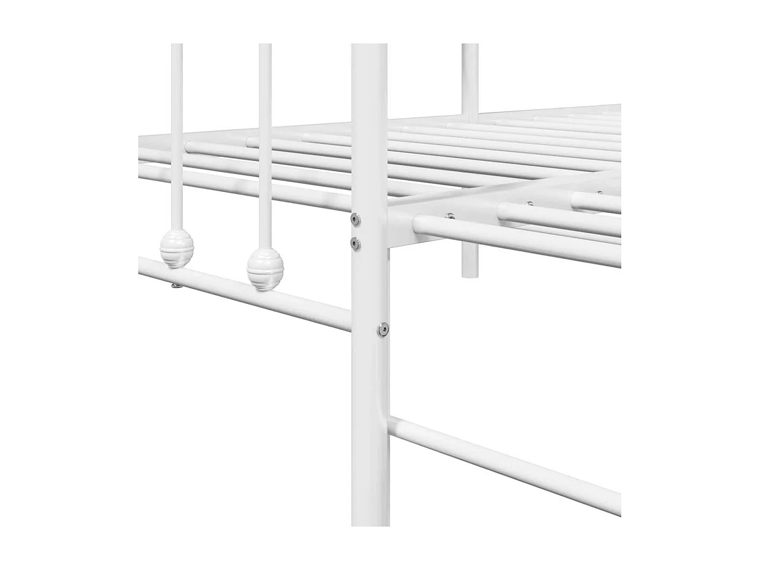Bedframe voor een daybed met hoofdeinde Wit 80 x 200 cm Staal