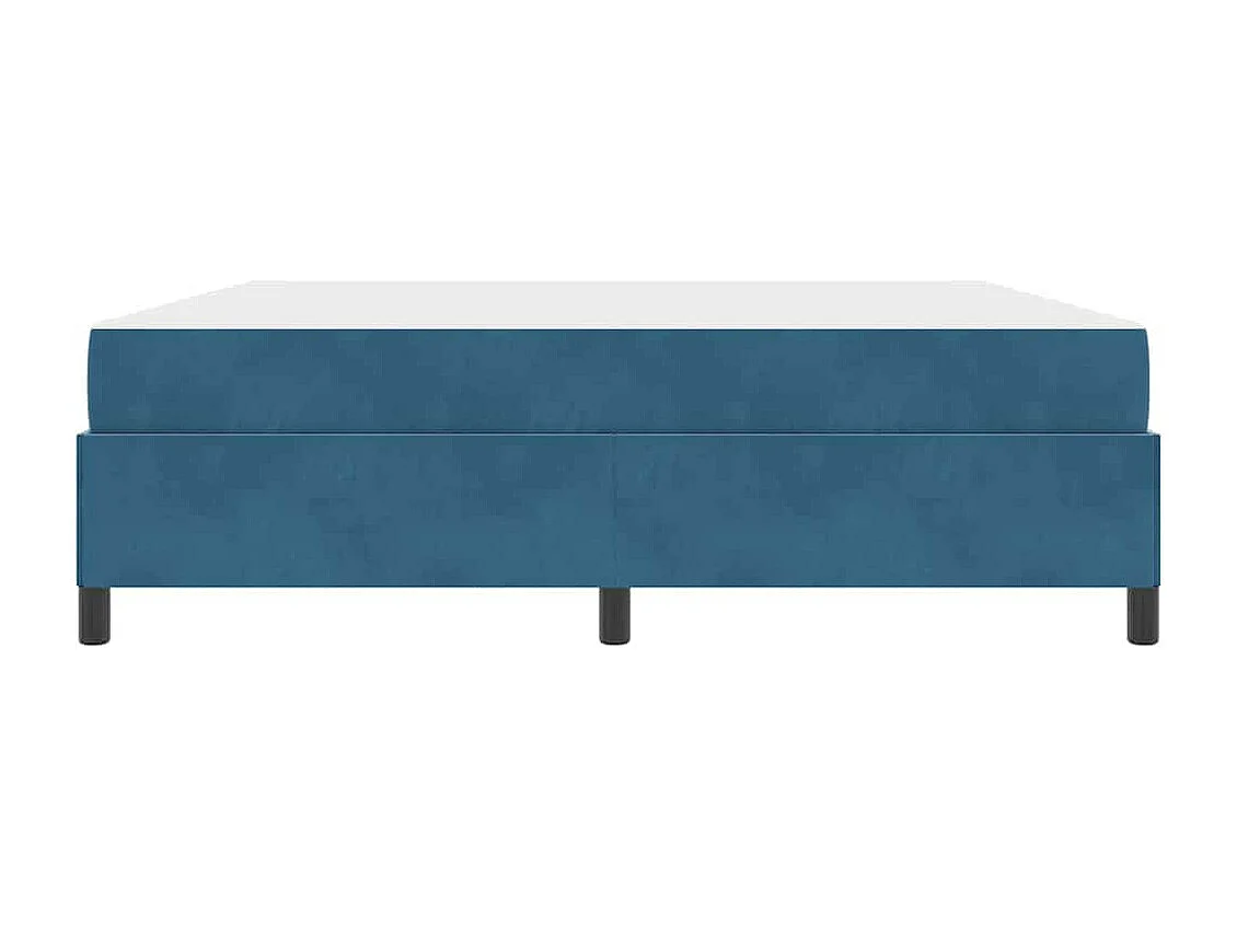 Cadre de lit Bleu foncé et blanc 180 x 200 cm Velours