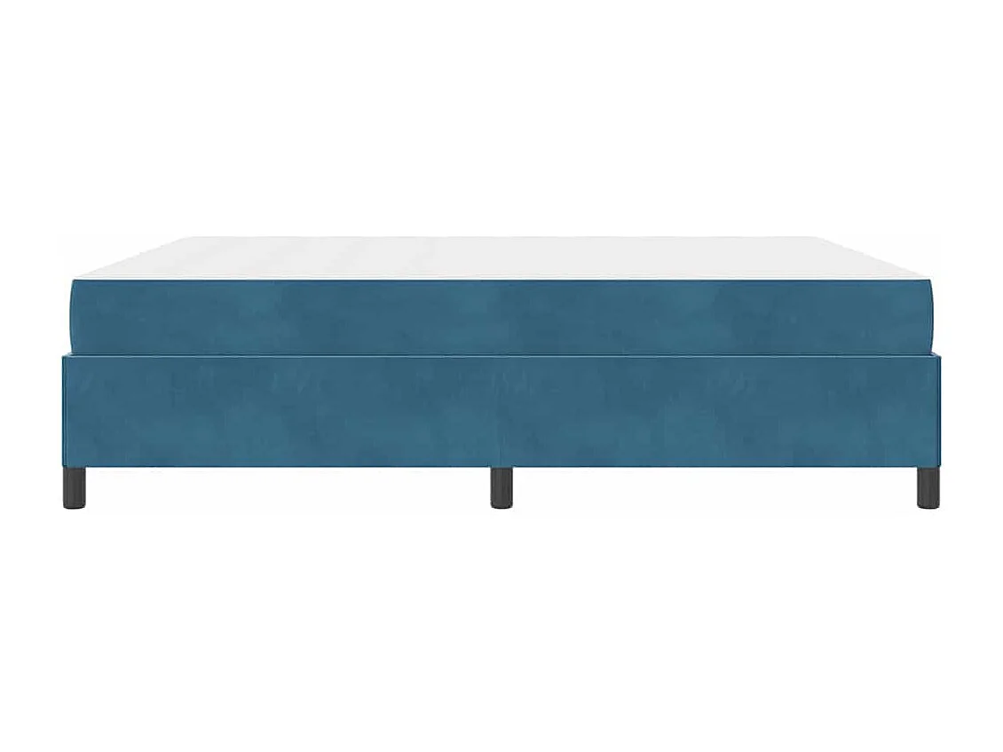 Cadre de lit Bleu foncé et blanc 180 x 200 cm Velours