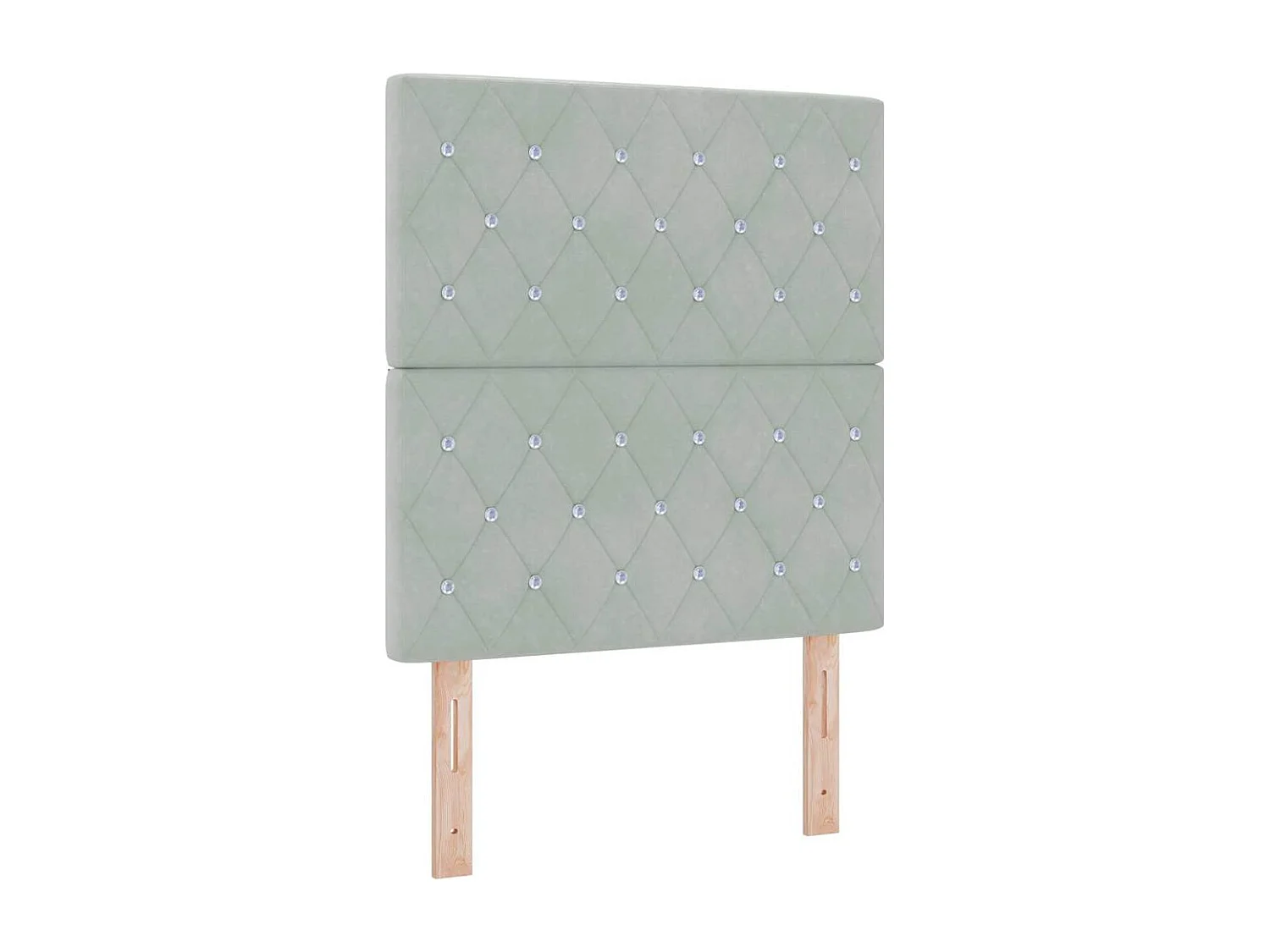 Cama Box Spring com LED e Colchão Cinzento-claro 80 x 200 cm