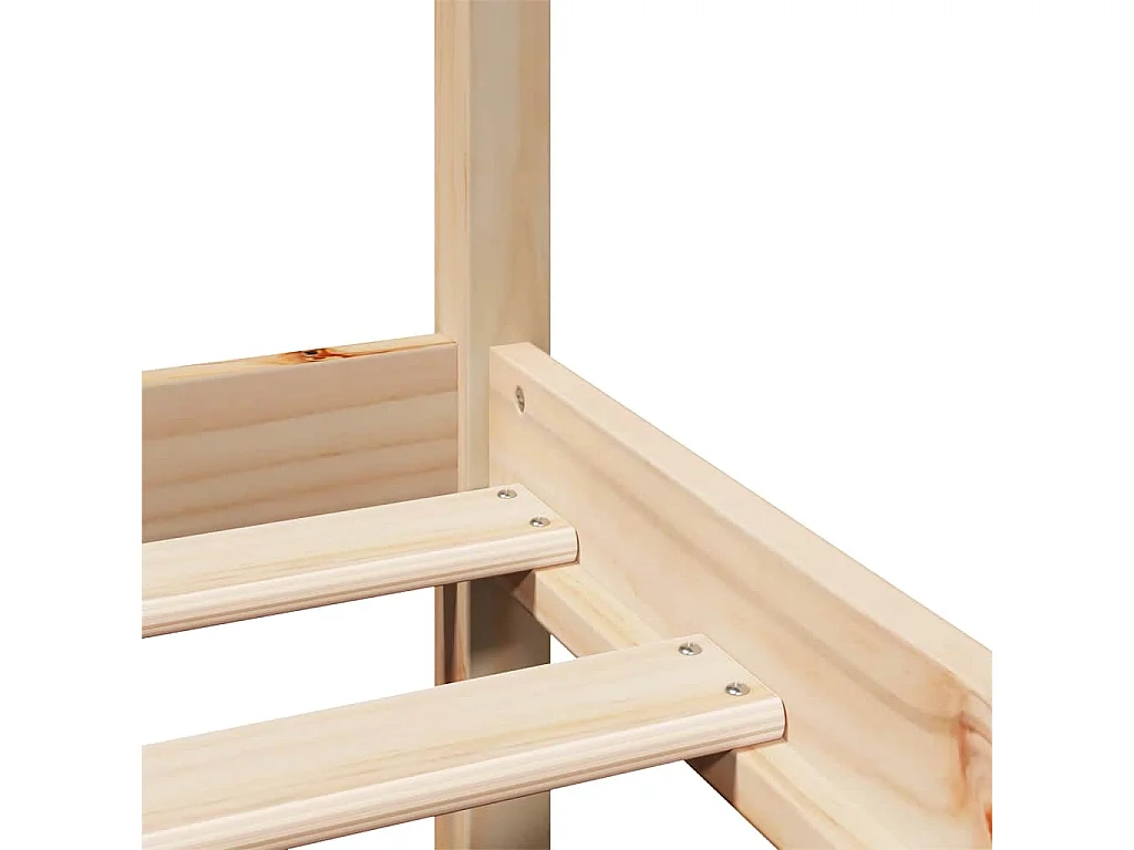 Estructura de cama con cabecero madera maciza pino 120x200 cm