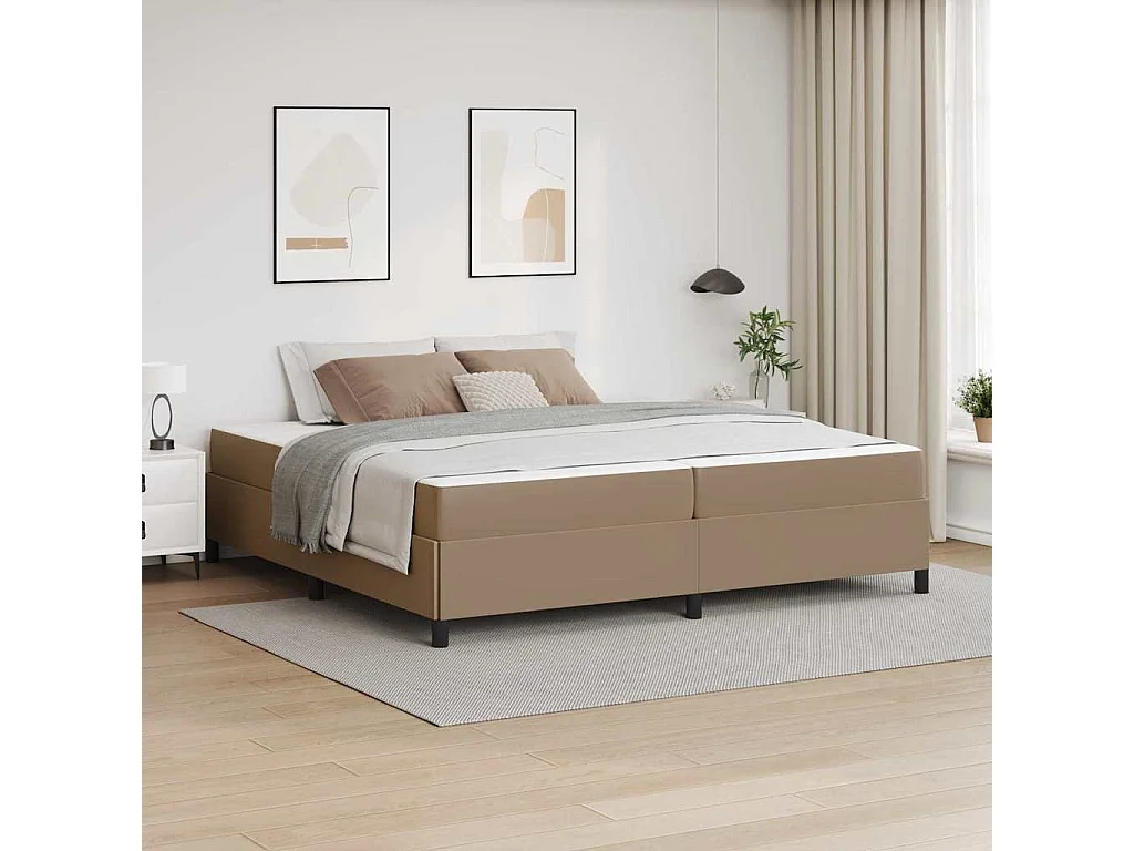 Estructura de cama con colchón Capuchino 200 x 200 cm