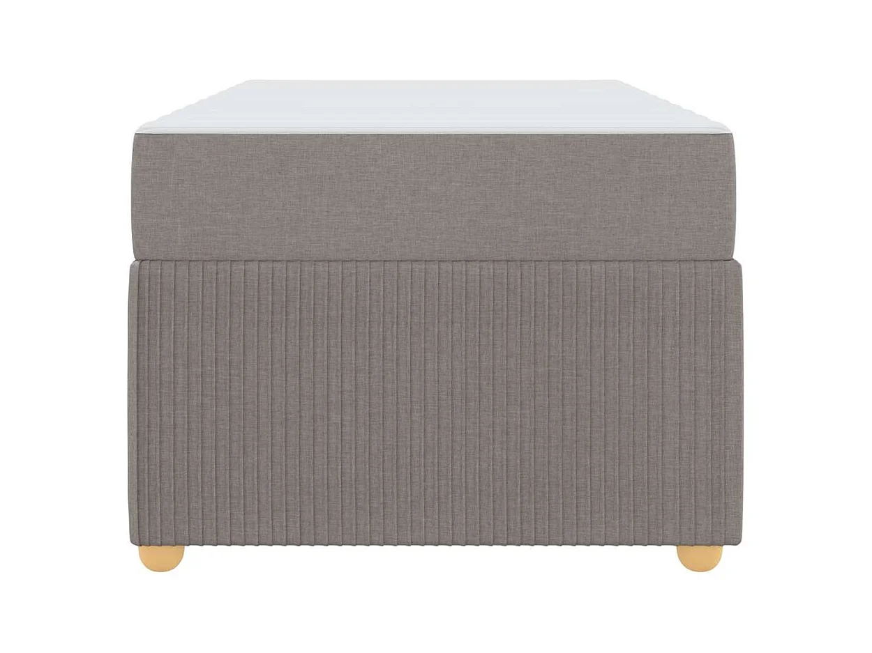 Cadre de lit avec matelas avec matelas Taupe 80 x 200 cm tissu