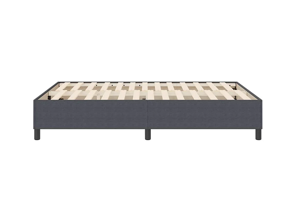 Cadre de lit Gris foncé 160 x 200 cm Tissu en velours côtelé