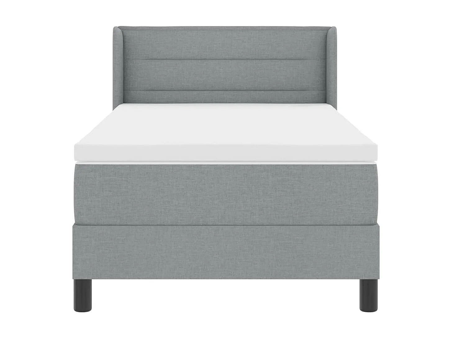 Cadre de lit avec matelas avec matelas Gris clair 100 x 200 cm