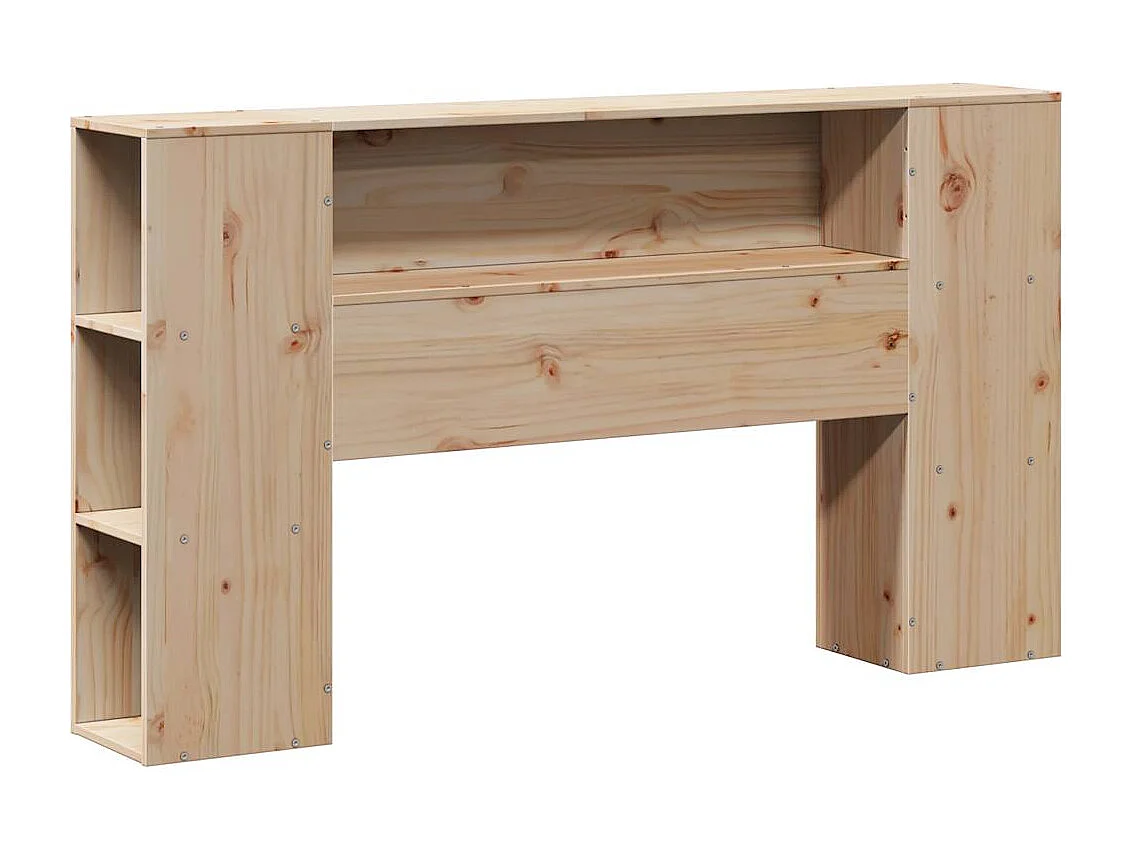 Cama con estantería sin colchón madera maciza de pino 120x190cm