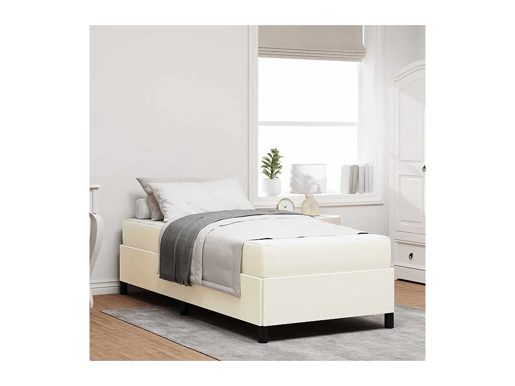 Bedframe Crème 90 x 200 cm Katoenen stof