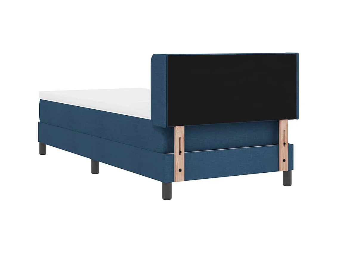 Cama box spring com colchão com colchão Azul 90 x 200 cm