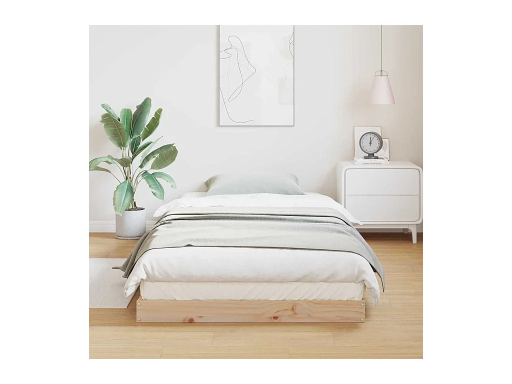 Bedframe Naturel 80 x 220 cm Massief grenenhout