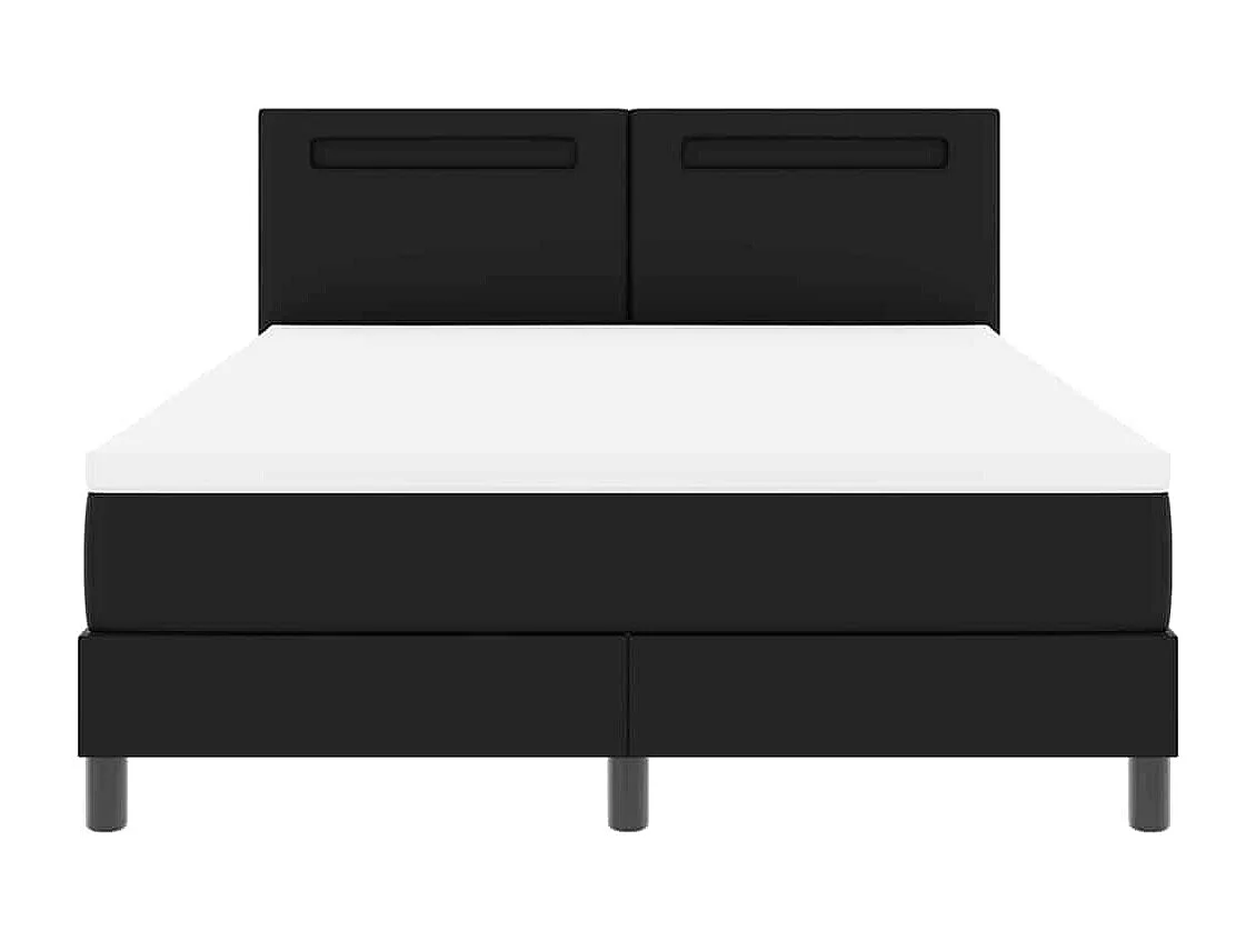 Cadre de lit avec matelas Noir 160 x 200 cm Faux cuir