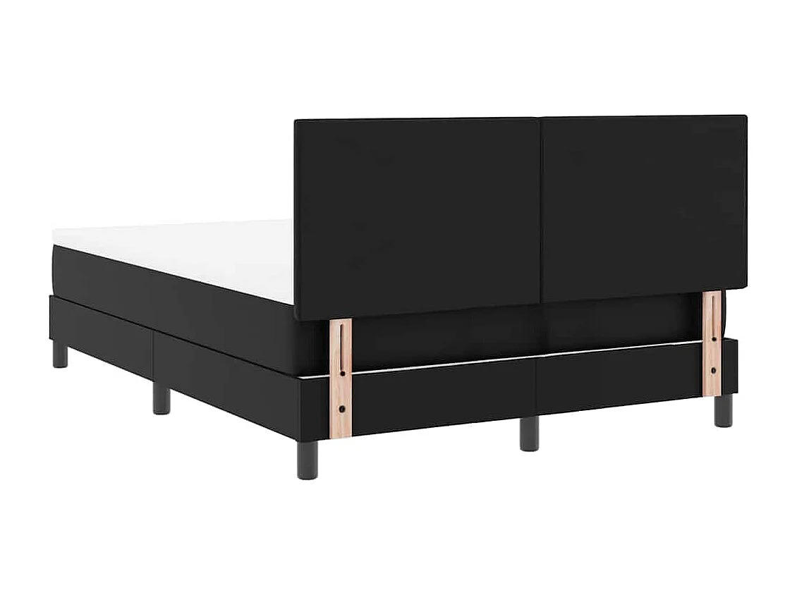 Cadre de lit avec matelas Noir 160 x 200 cm Faux cuir