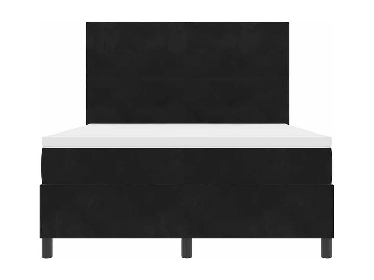 Cadre de lit avec matelas Noir 160 x 200 cm Velours