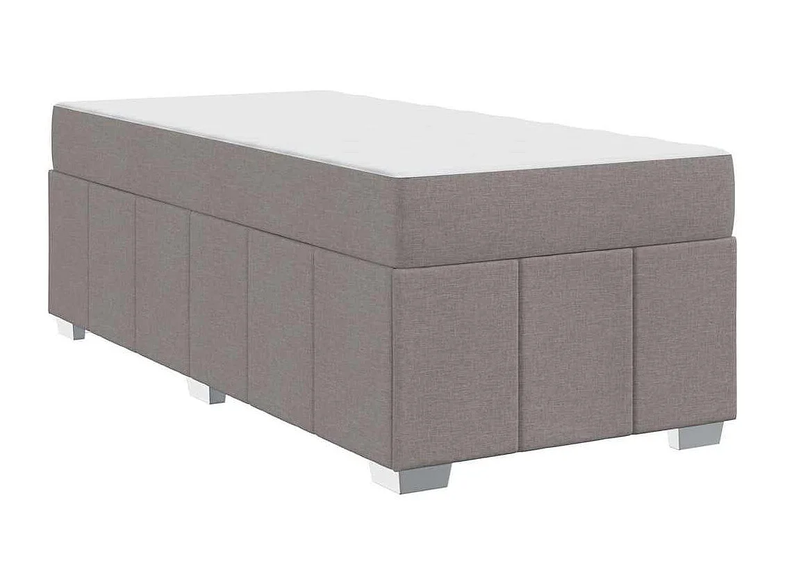 Estructura de cama con colchón Taupé 120 x 190 cm tela