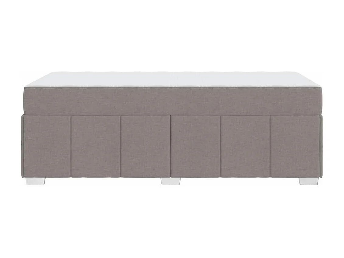 Estructura de cama con colchón Taupé 120 x 190 cm tela