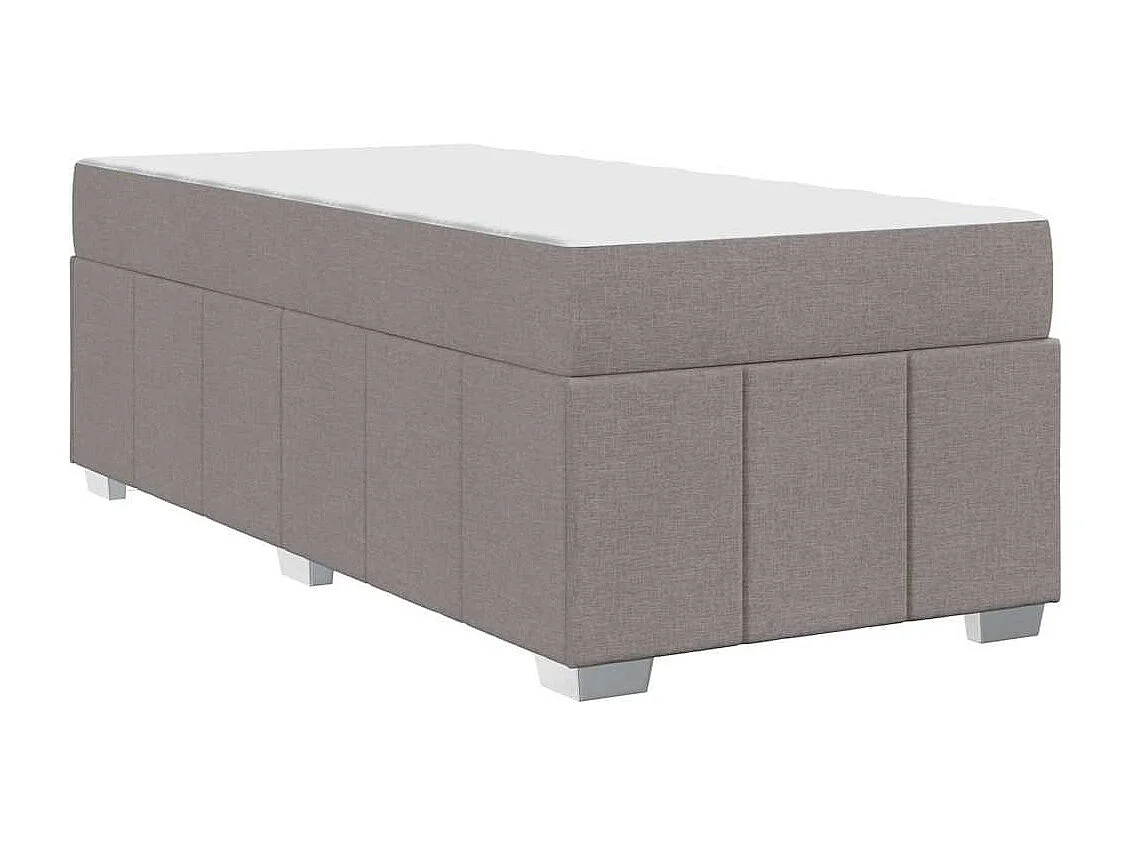Estructura de cama con colchón Taupé 120 x 190 cm tela