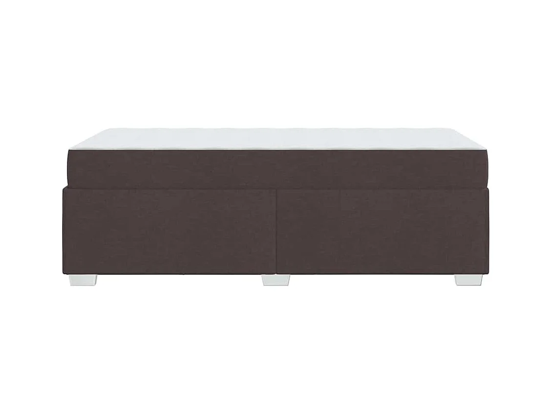 Cadre de lit Marron foncé 100 x 200 cm tissu