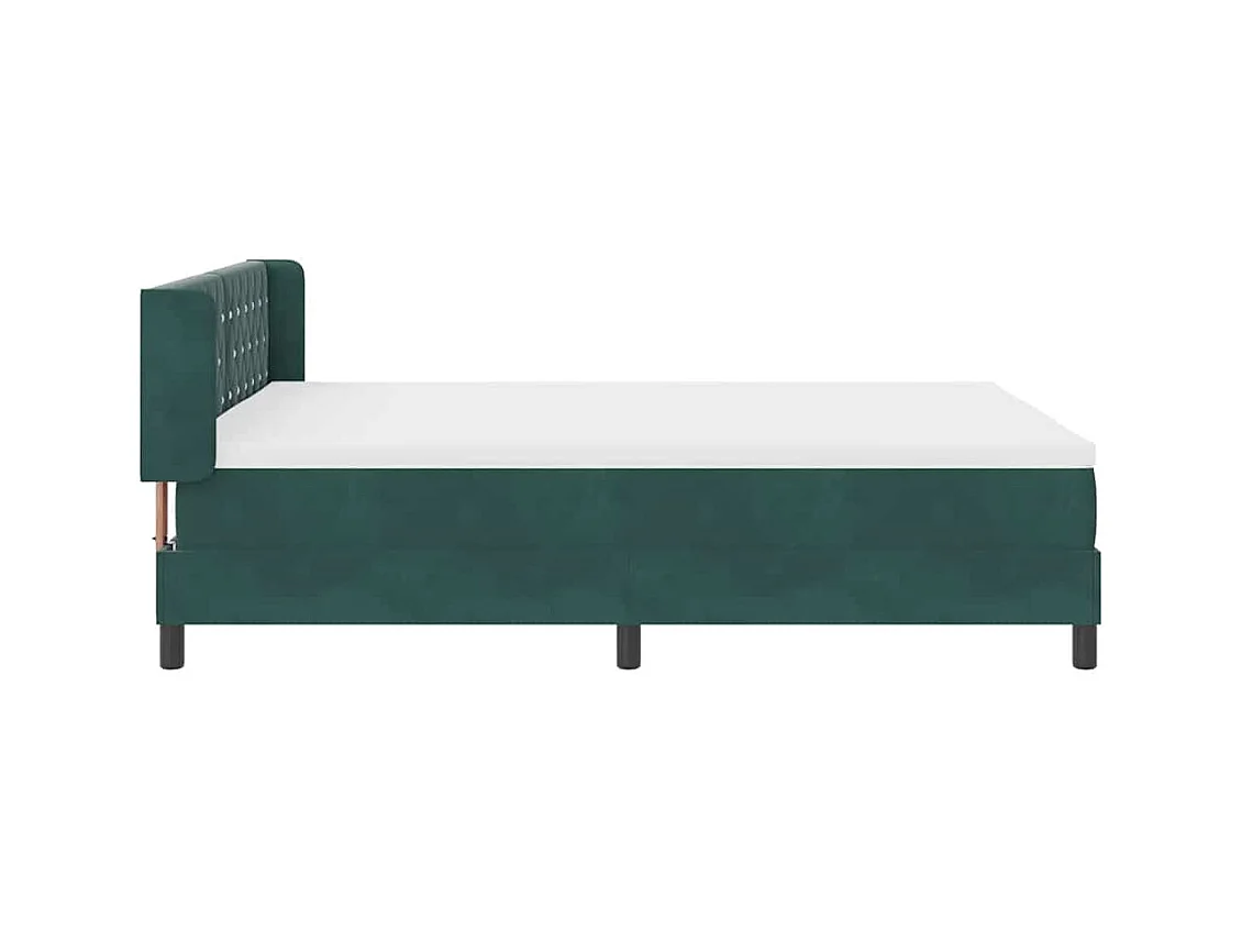 Cadre de lit avec matelas noir 100x200 cm en velours