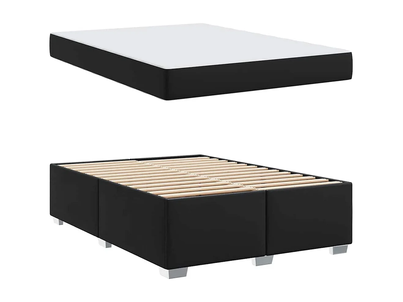 Cadre de lit Noir 140 x 200 cm Faux cuir