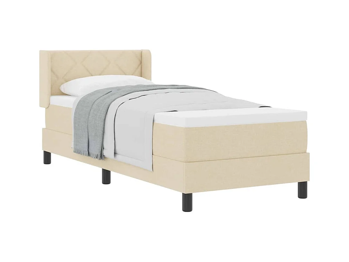 Cadre de lit avec matelas avec matelas Crème 80 x 200 cm