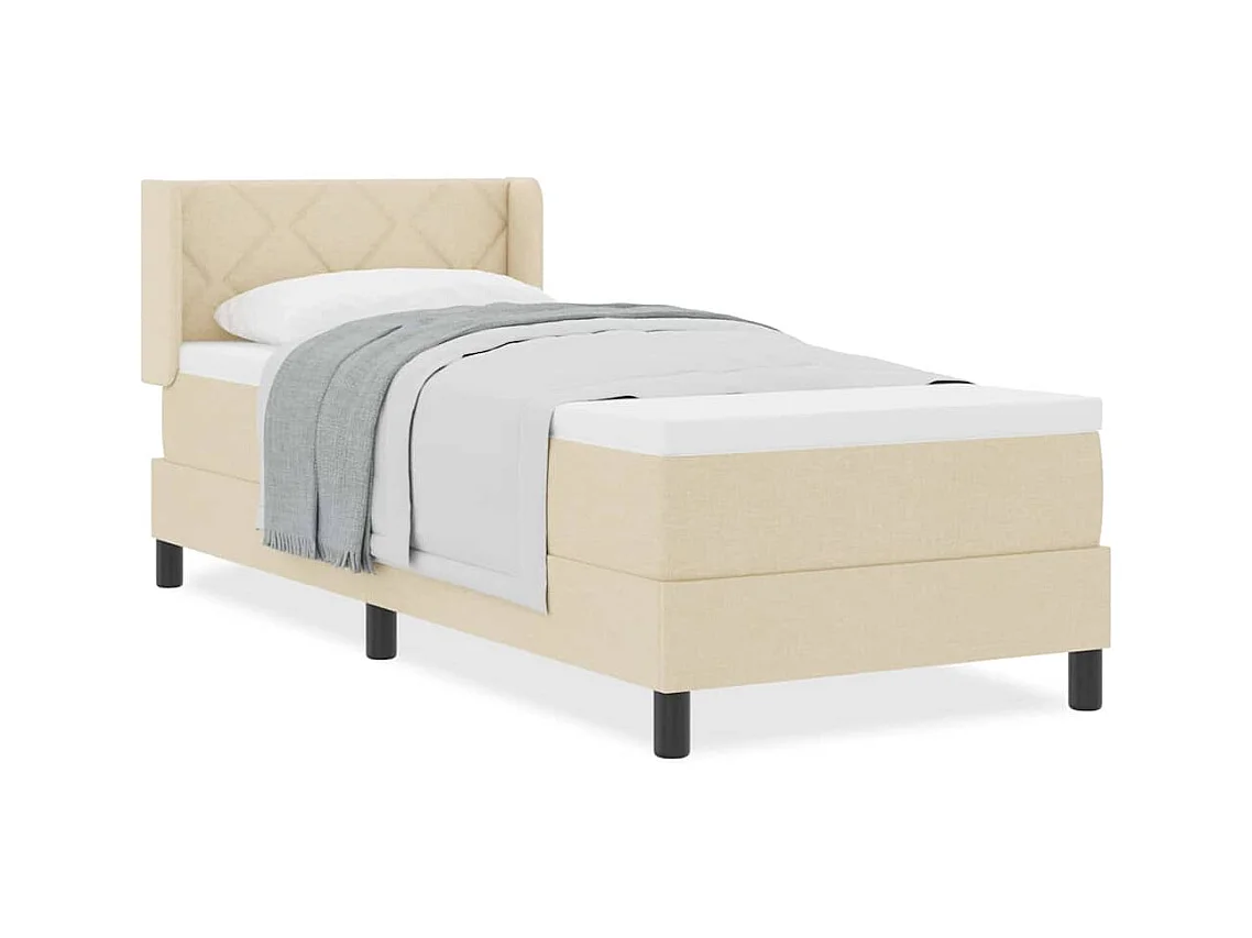Cadre de lit avec matelas avec matelas Crème 80 x 200 cm