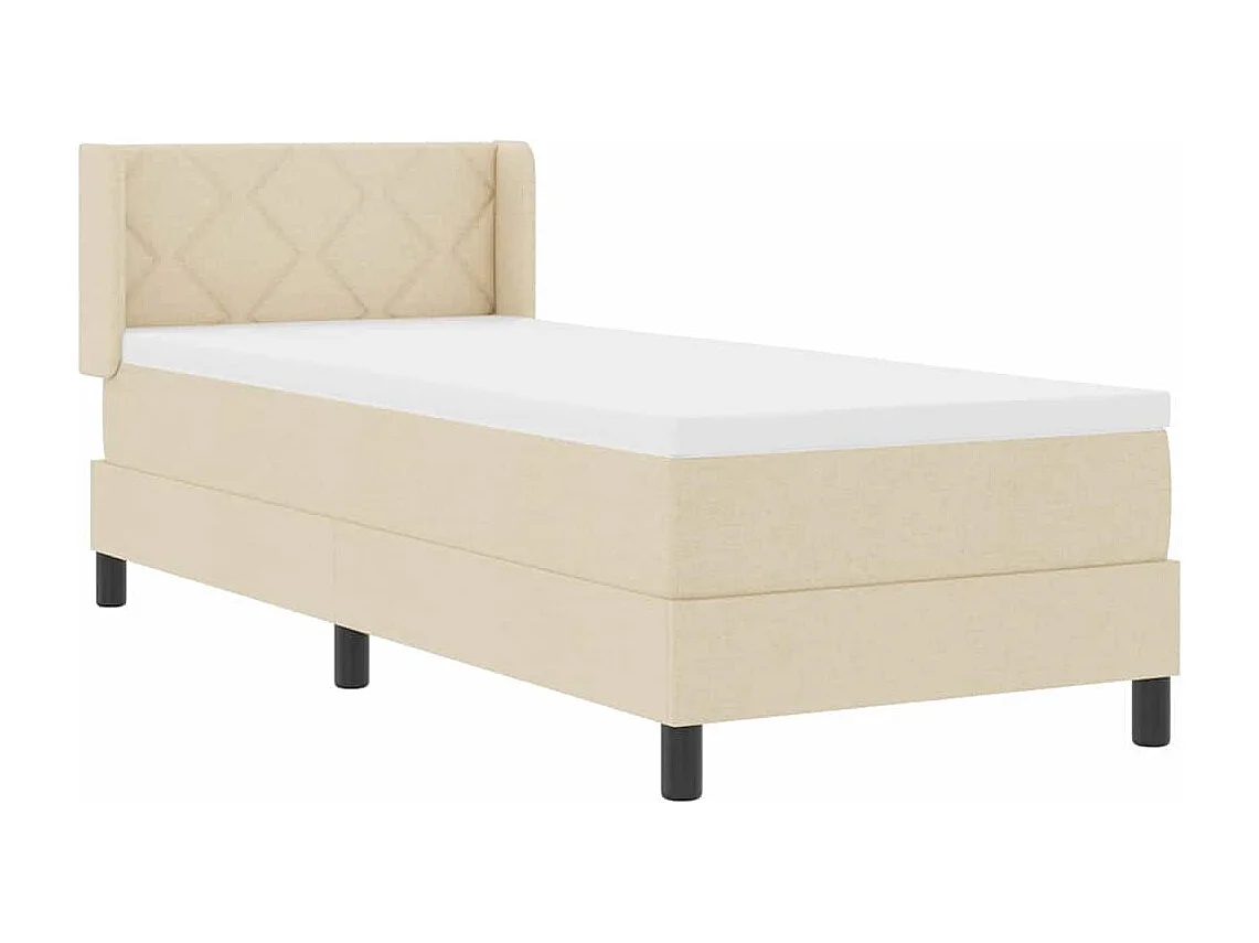 Cadre de lit avec matelas avec matelas Crème 80 x 200 cm
