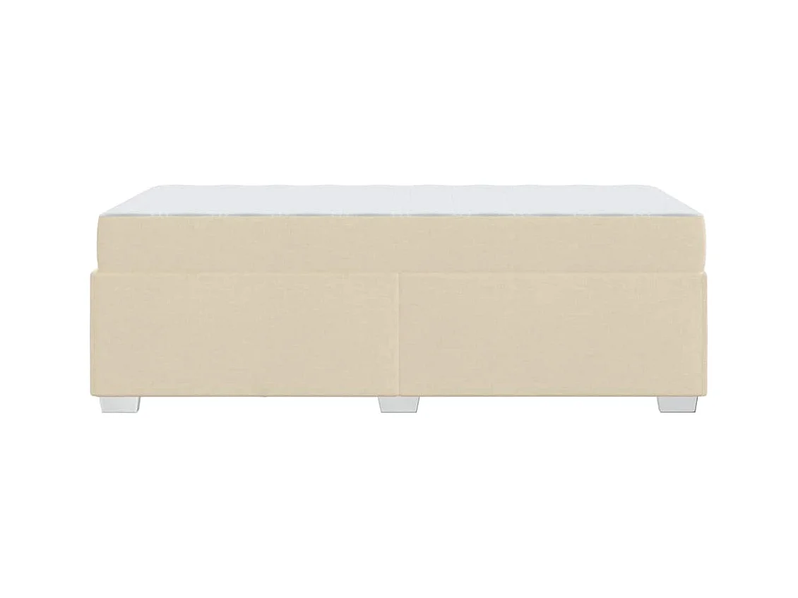 Cadre de lit Crème 90 x 190 cm tissu