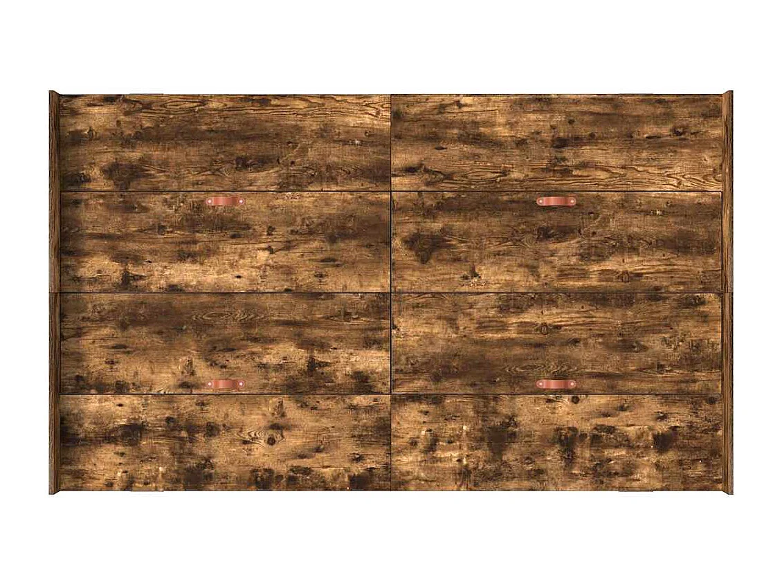 Cadre de lit avec rangement avec tiroir Chêne fumé 120 x 190 cm