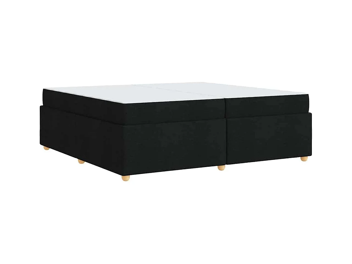 Cadre de lit avec matelas Noir 200 x 200 cm tissu