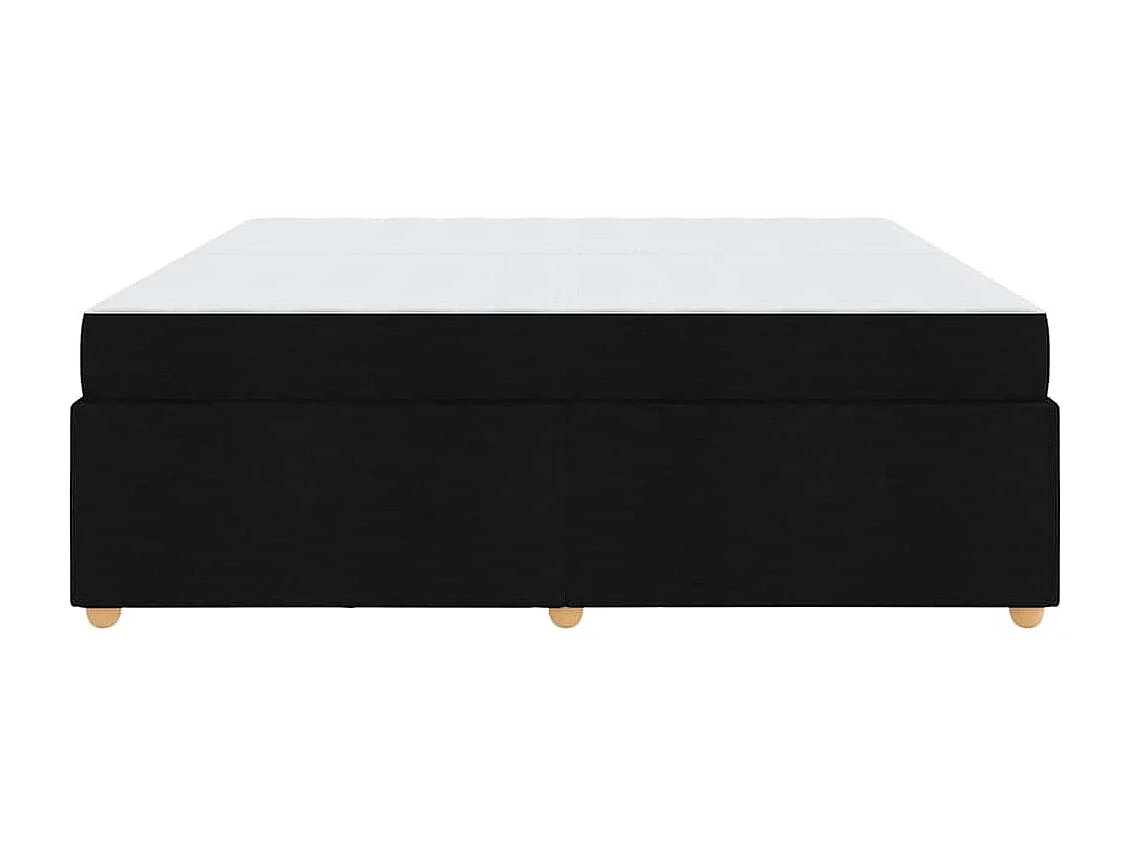 Cadre de lit avec matelas Noir 200 x 200 cm tissu