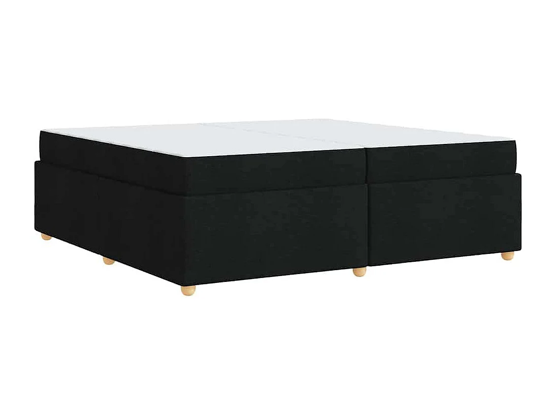 Cadre de lit avec matelas Noir 200 x 200 cm tissu