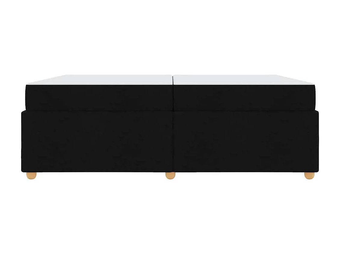 Cadre de lit avec matelas Noir 200 x 200 cm tissu