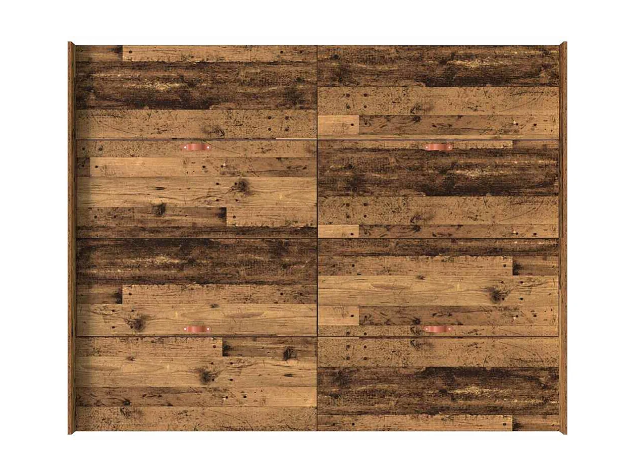 Cadre de lit avec rangement Bois ancien 150 x 200 cm