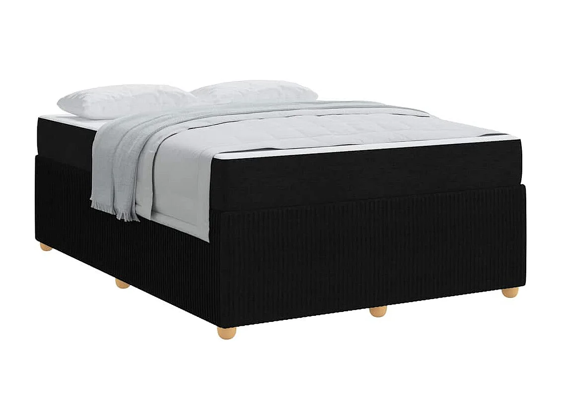 Bedframe met matras met matras Zwart 160 x 200 cm Stof