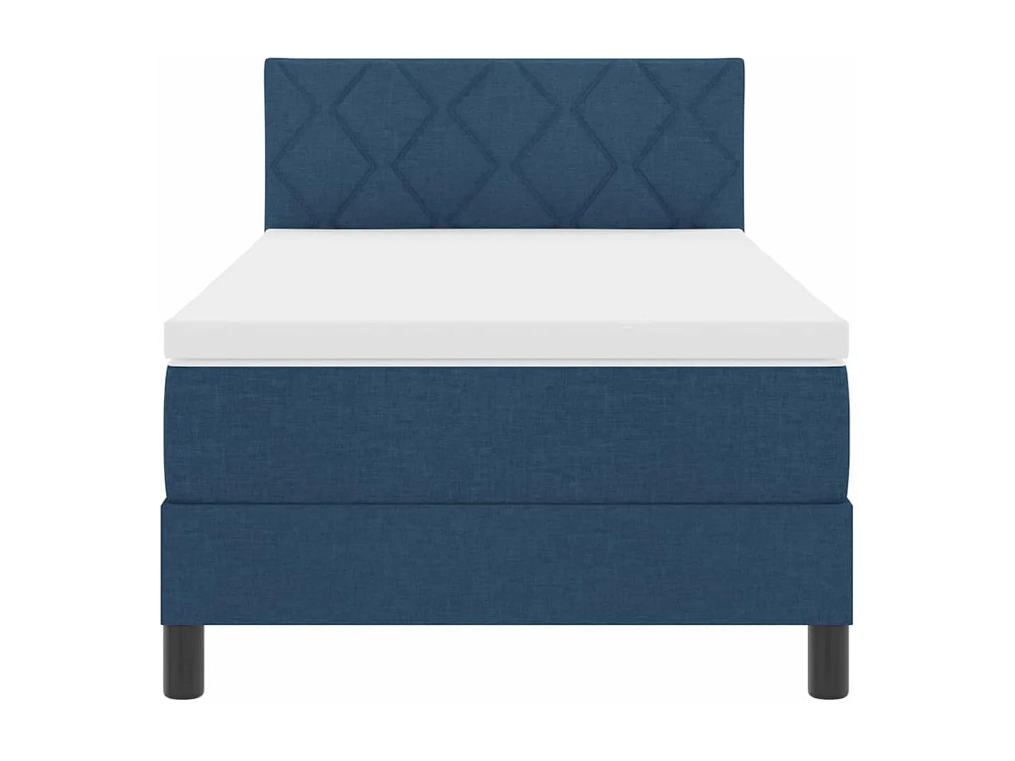 Cama box spring con colchón Azul Oscuro 90 x 200 cm tela