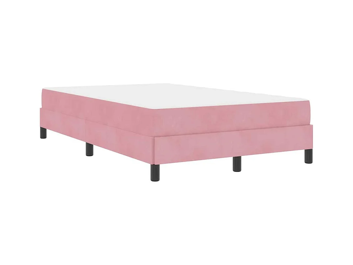 Cadre de lit avec matelas Rose 120 x 190 cm Velours