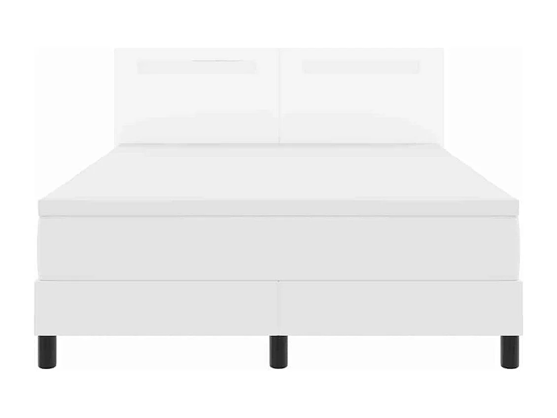 Cadre de lit avec matelas Blanc 140 x 200 cm Faux cuir