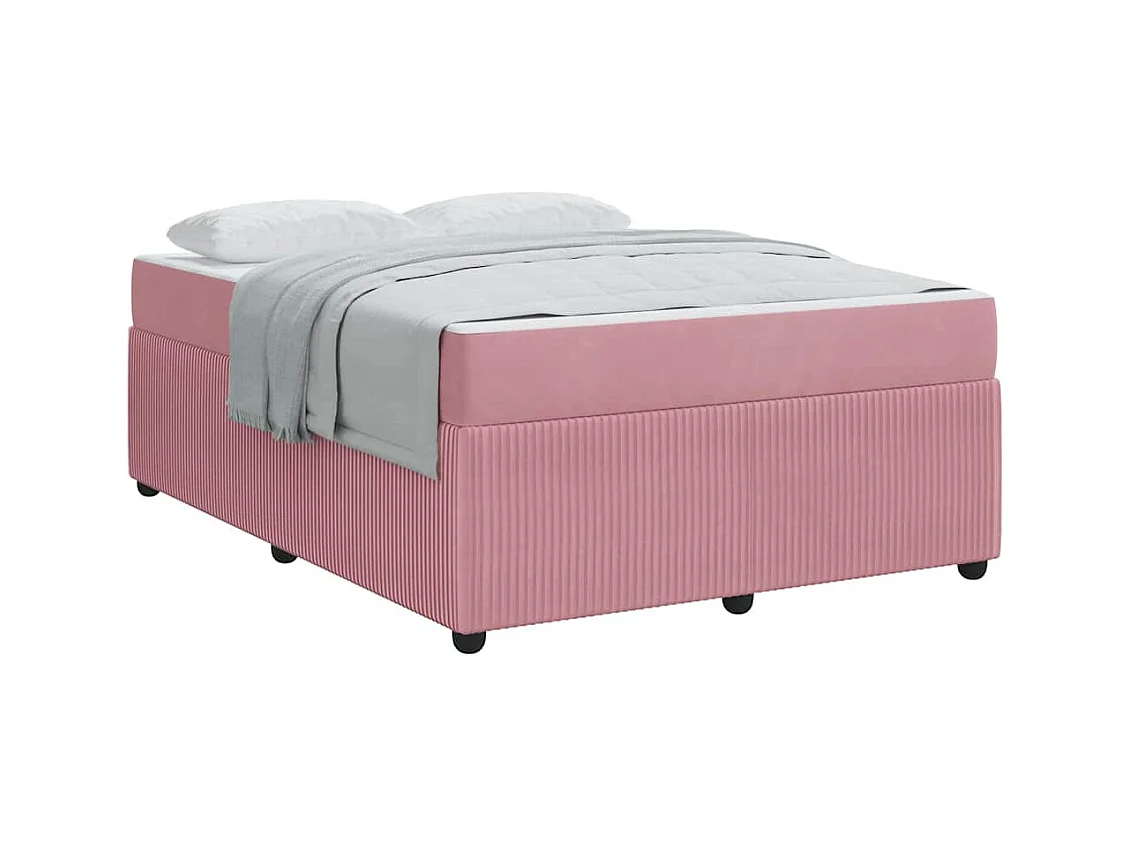 Cadre de lit avec matelas Rose 160 x 200 cm Velours