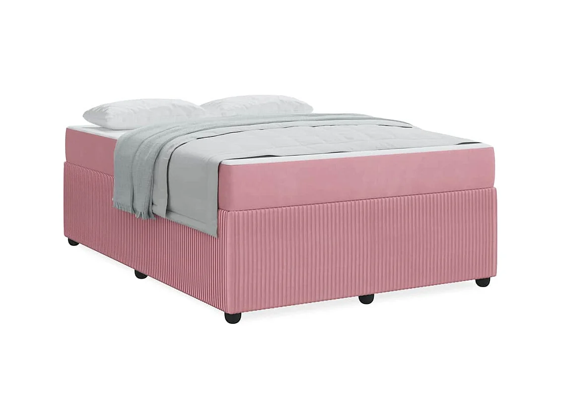 Cadre de lit avec matelas Rose 160 x 200 cm Velours